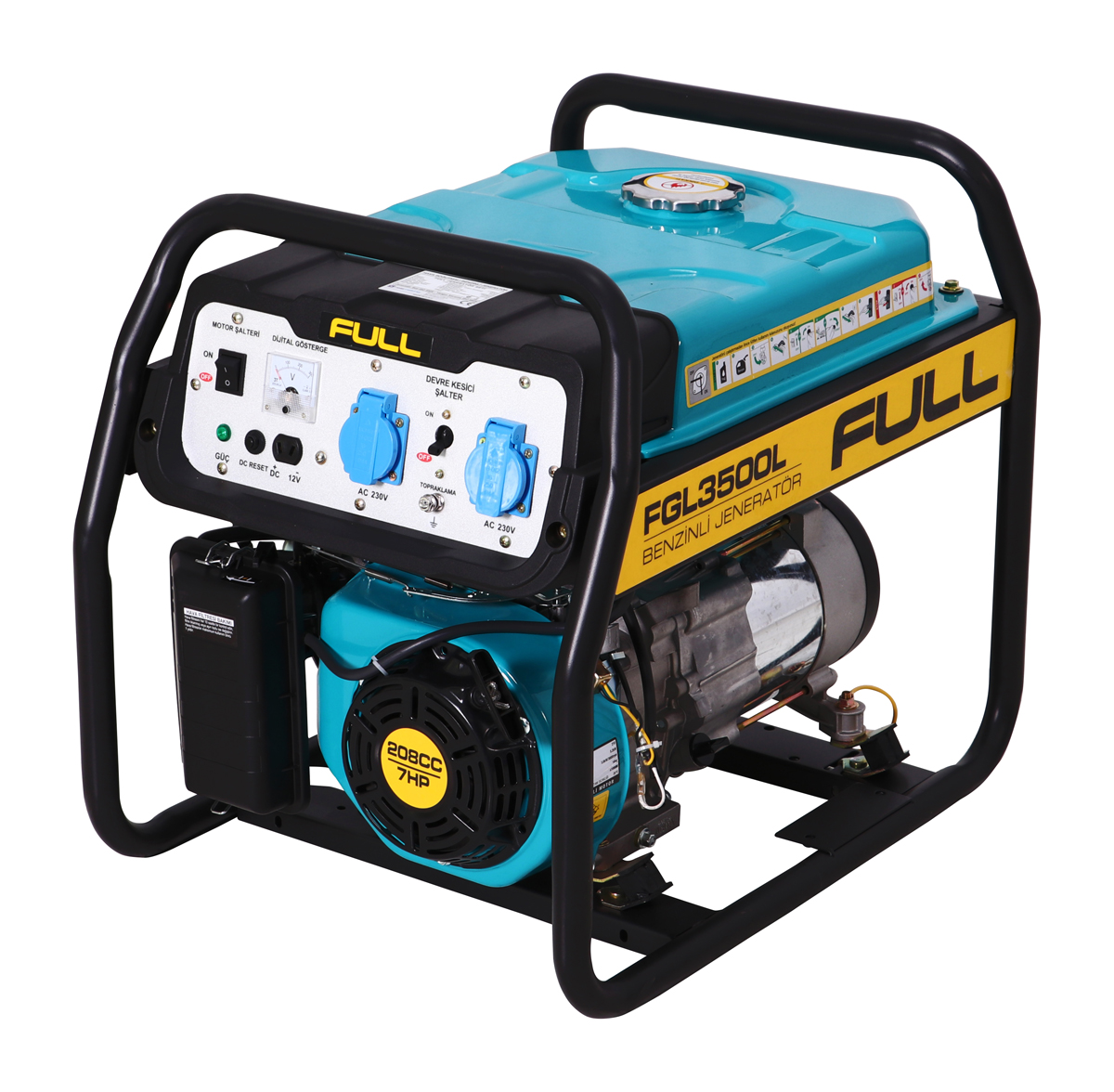 FGL3500L BENZİNLİ 3,5 KVA İPLİ JENERATÖR 