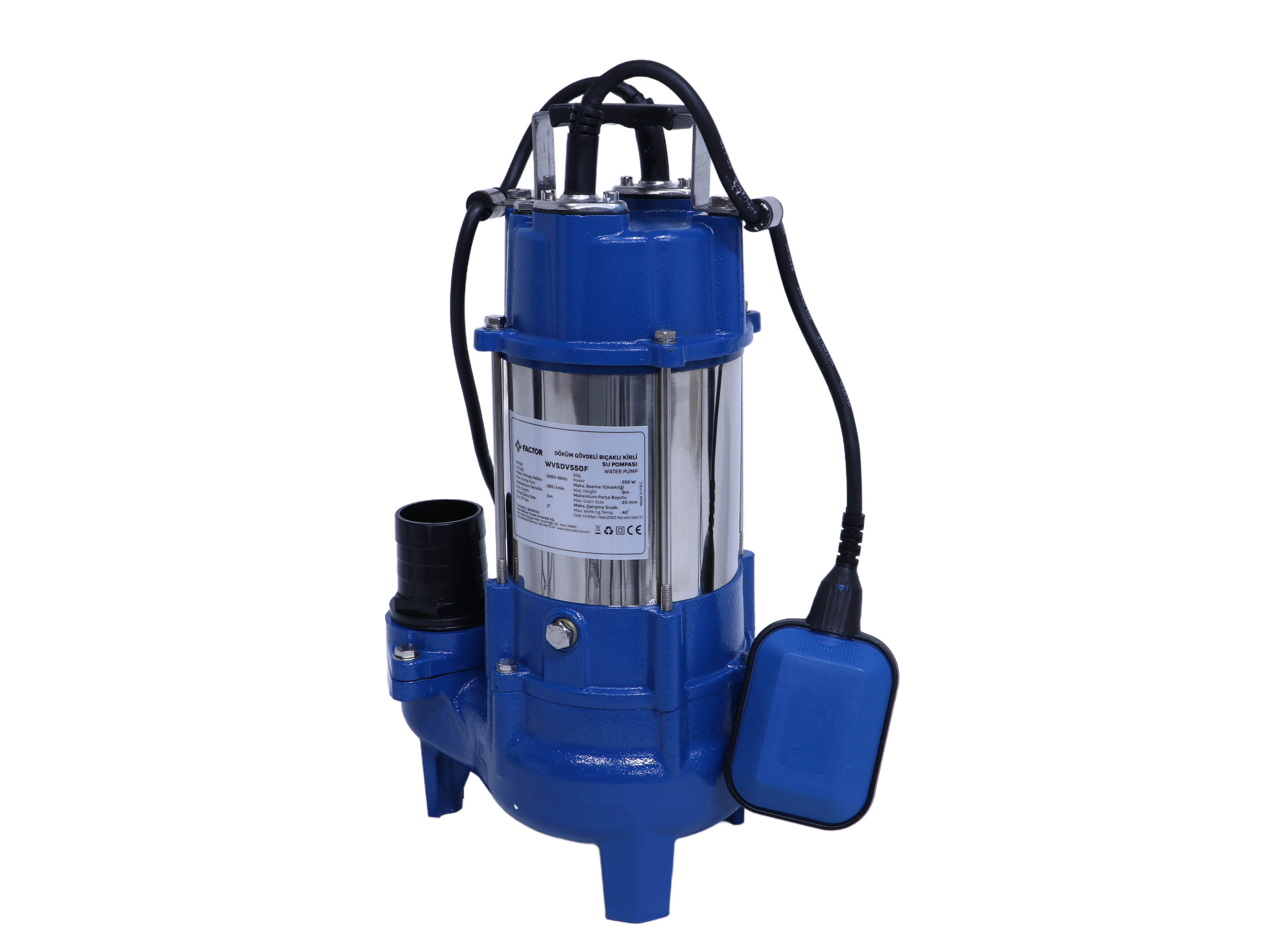 550W Cast-Iron Housing Wastewater Pump