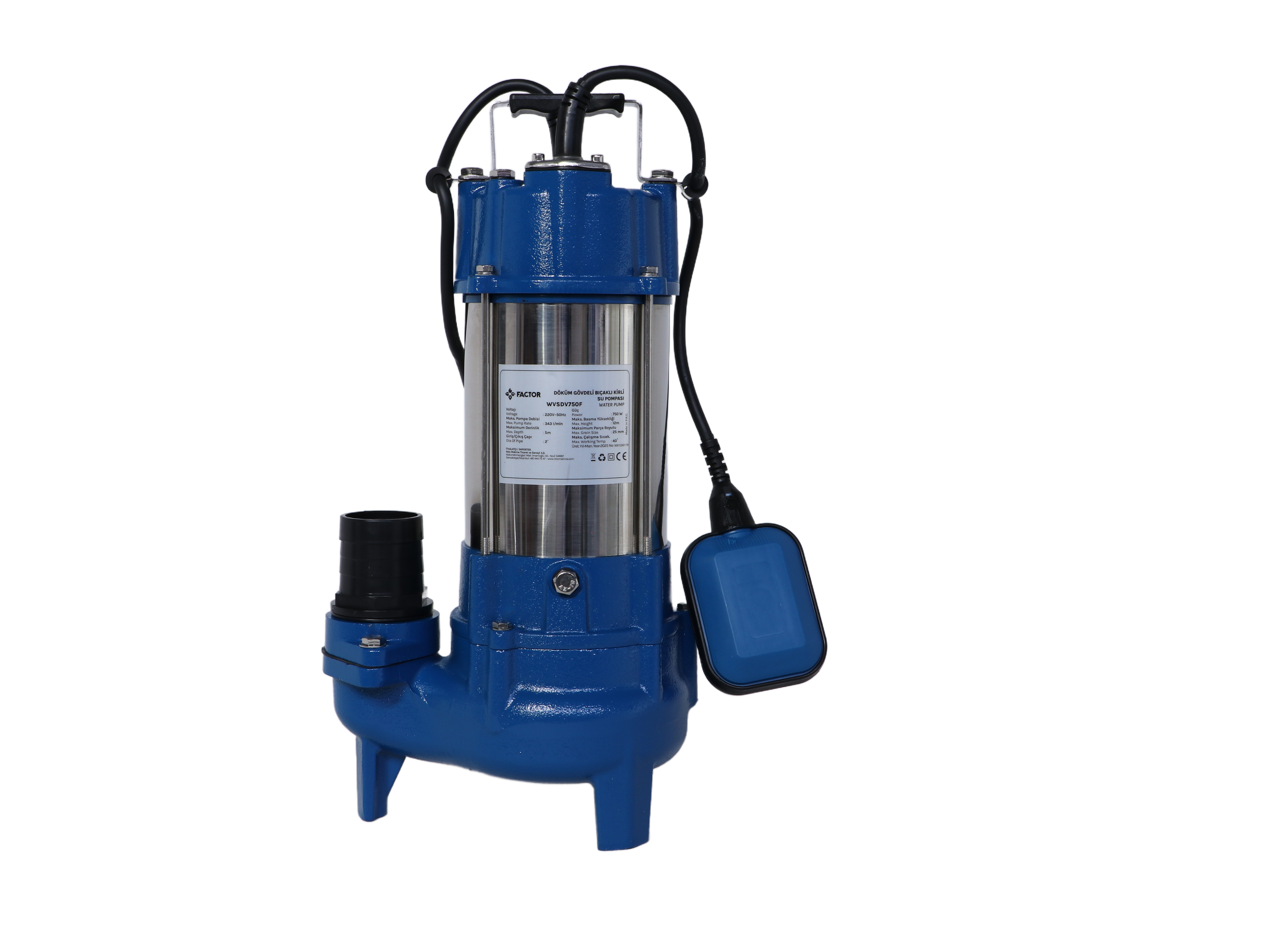 750W Cast-Iron Housing Wastewater Pump