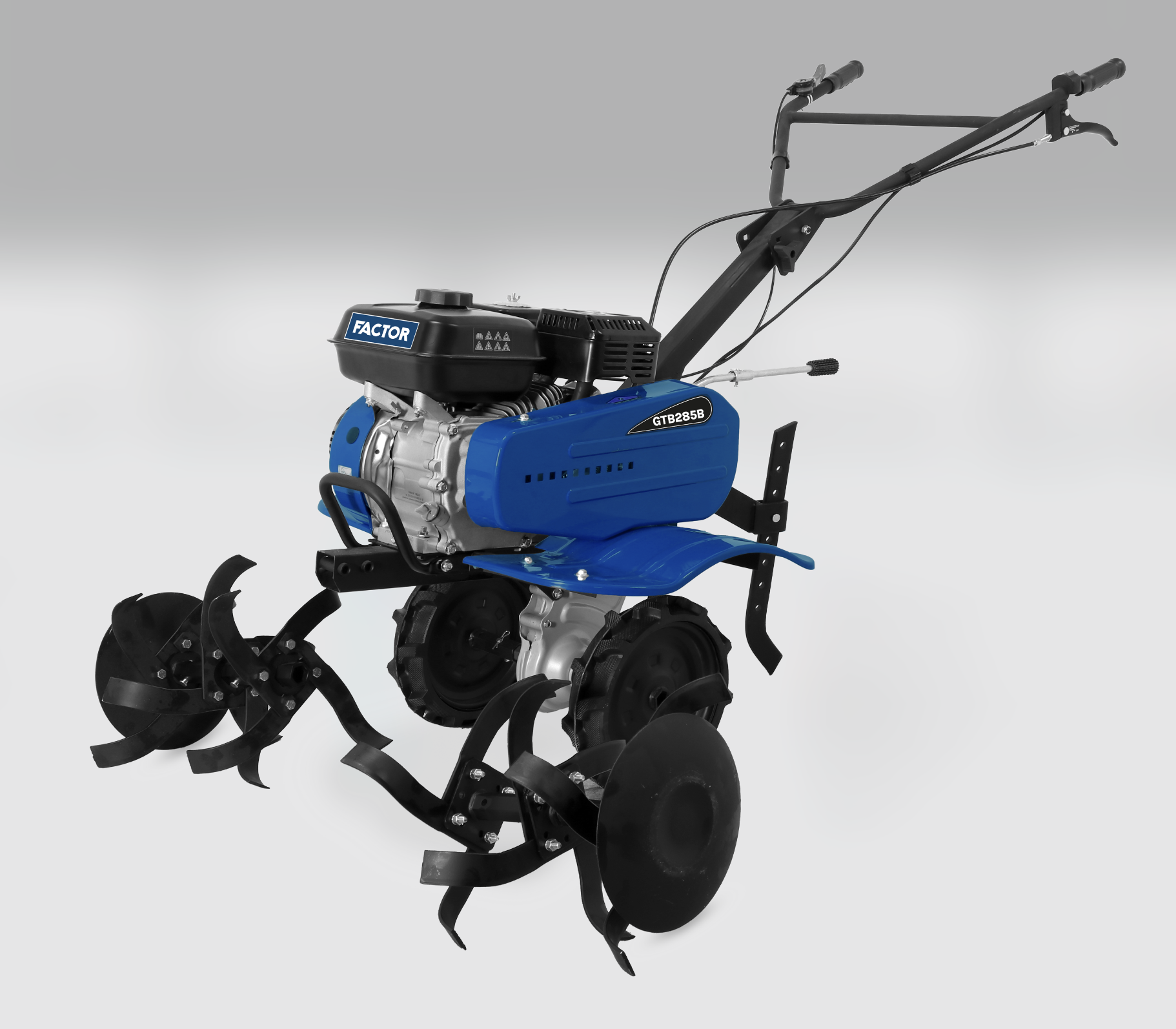Gasoline-Powered Tiller with Belt Drive 2+1 7HP