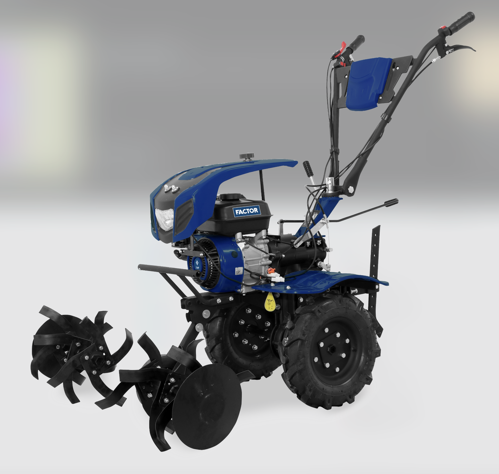 Gasoline-Powered Tiller with Transmission 2+1 7 HP