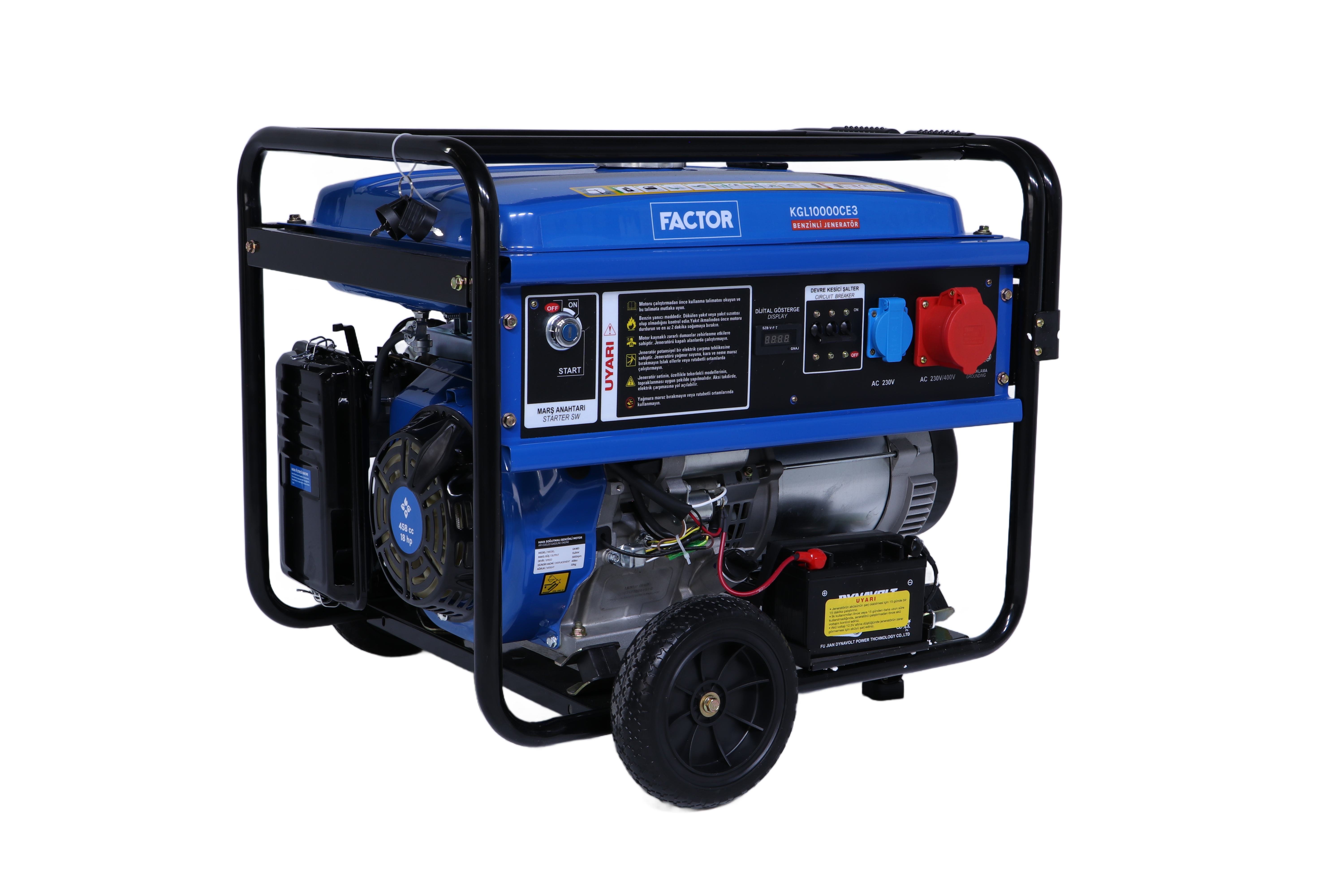 10 KVA BENZİNLİ İPLİ -MARŞLI TRİ JENERATÖR