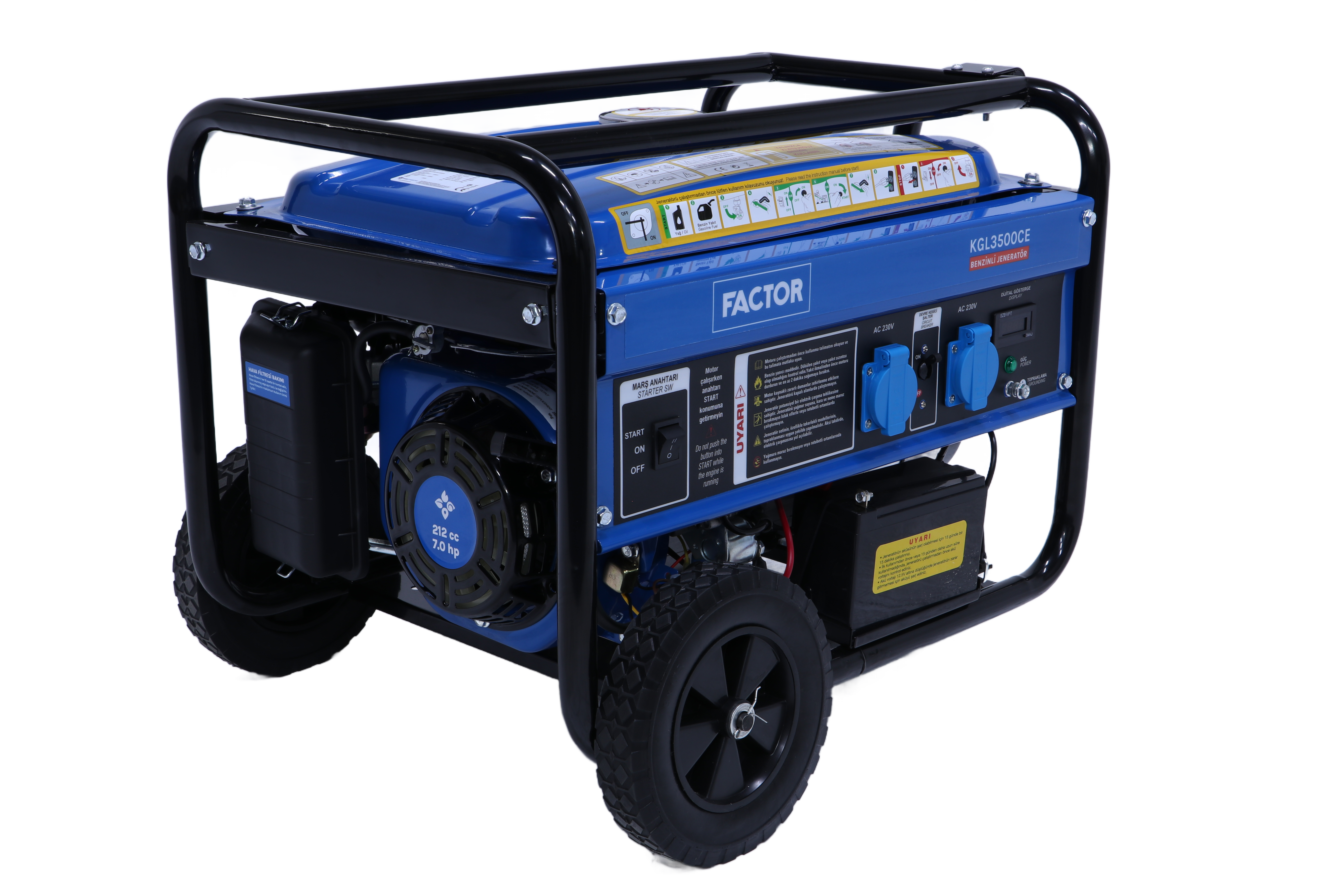 3.5 KVA BENZİNLİ İPLİ - MARŞLI JENERATÖR