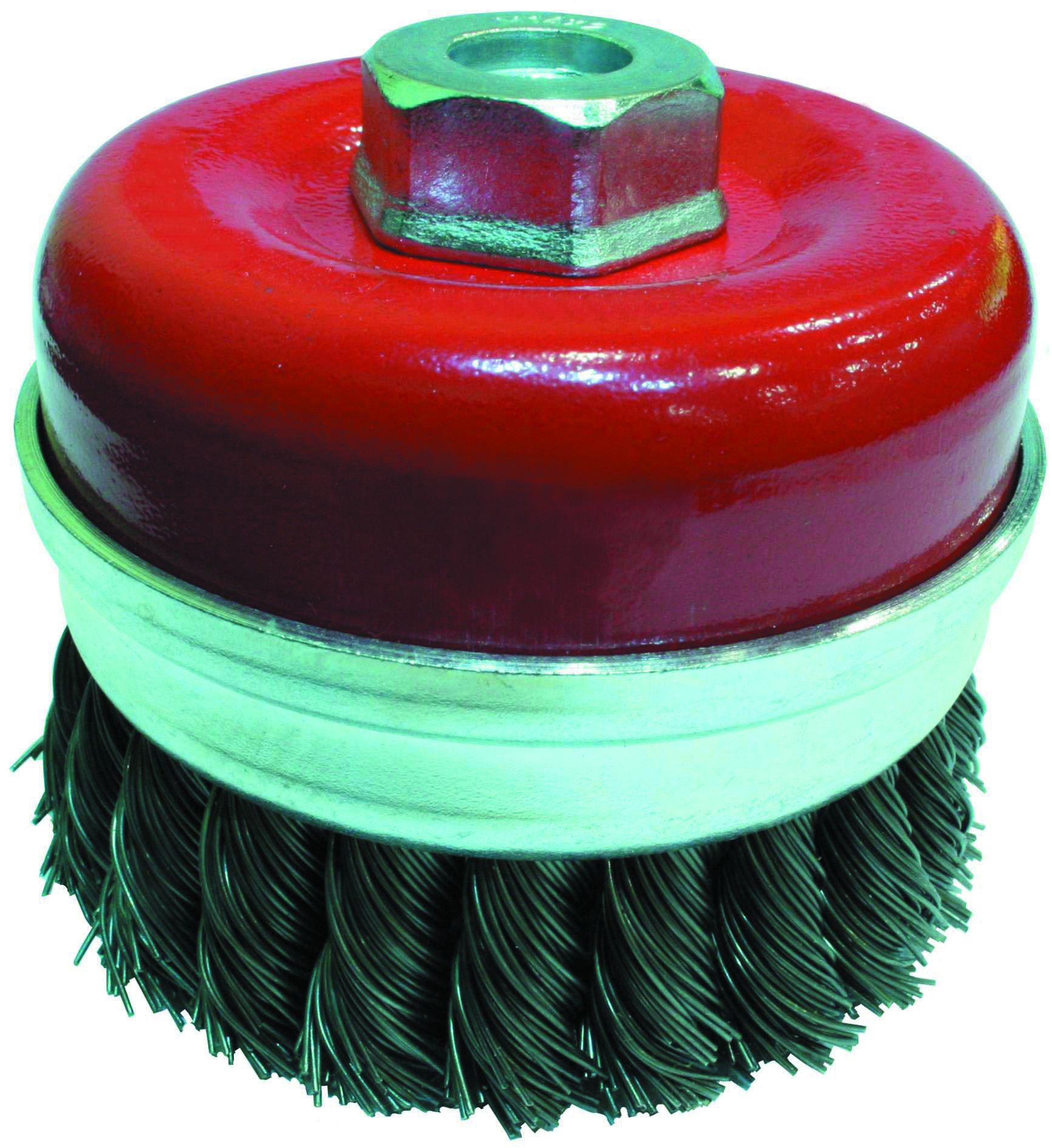 GRİ BURMA TELLİ M14 VİDALI ÇANAK FIRÇA 100 mm