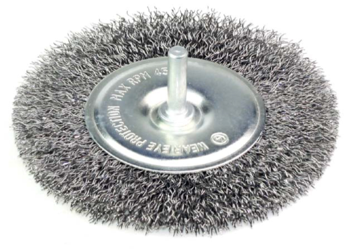 GRİ TELLİ PİMLİ DAİRE FIRÇA 75x6 mm