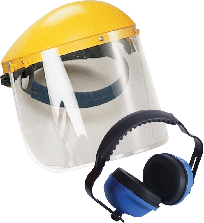 YÜZ KORUYUCU SİPERLİK VE KULAKLIK SETİ 25 Db 8"x12"