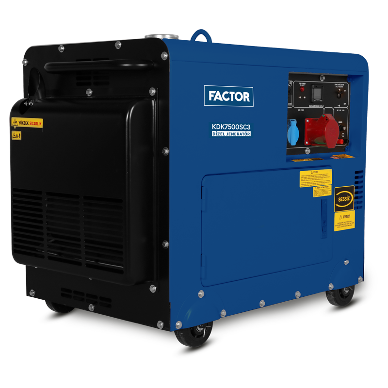 6.9 KVA DİZEL KABİNLİ TRİFAZE JENERATÖR