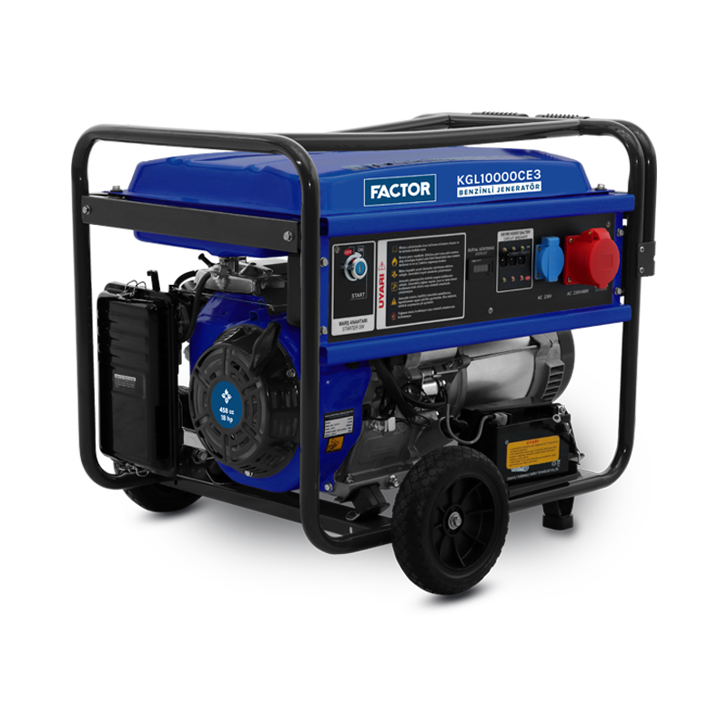 9.4 KVA BENZİNLİ İPLİ -MARŞLI MONOFAZ  JENERATÖR