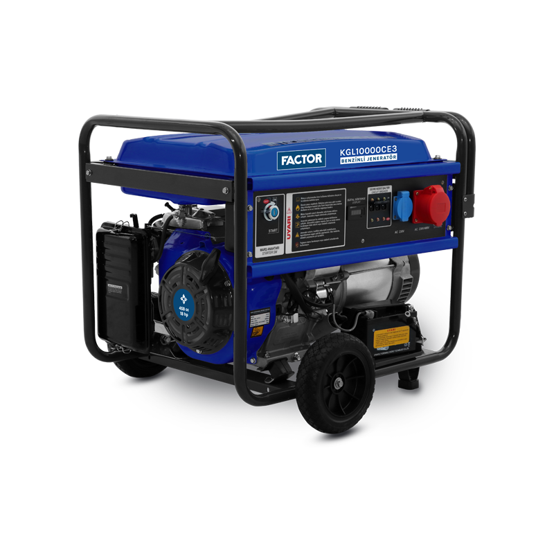 10 KVA BENZİNLİ İPLİ -MARŞLI TRİ JENERATÖR