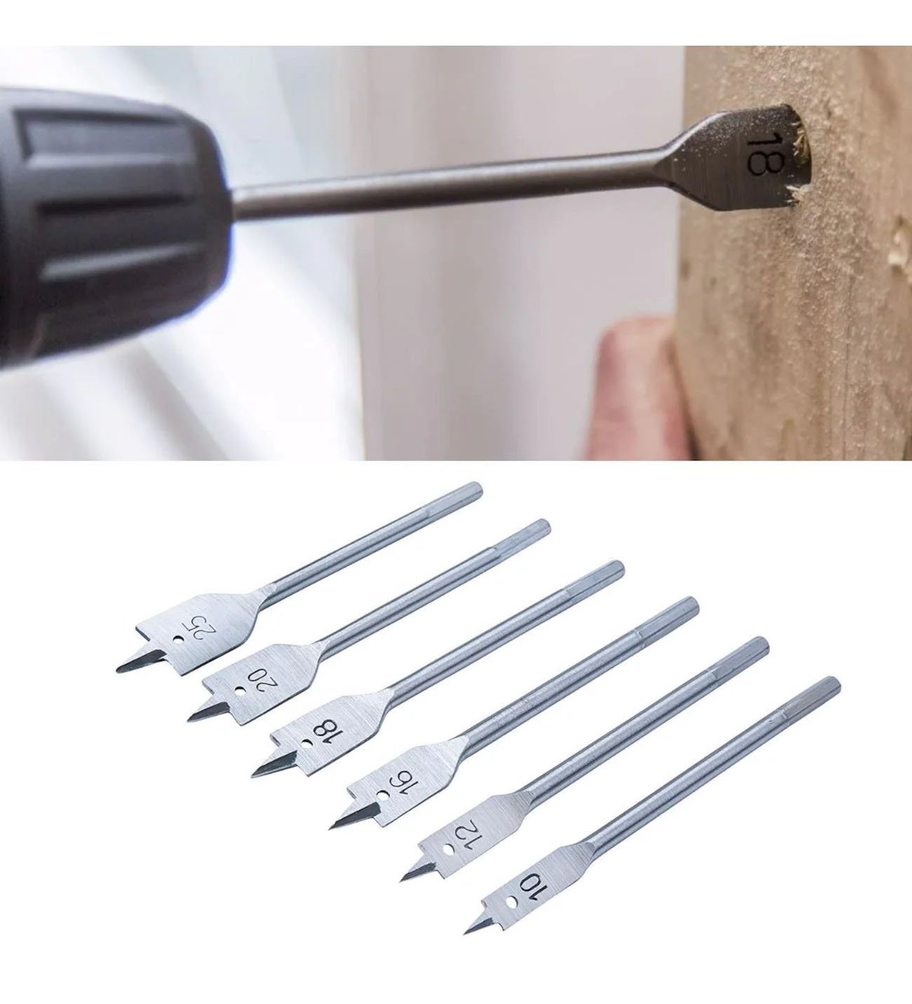 6'LI AHŞAP YAPRAK MATKAP UCU SETİ