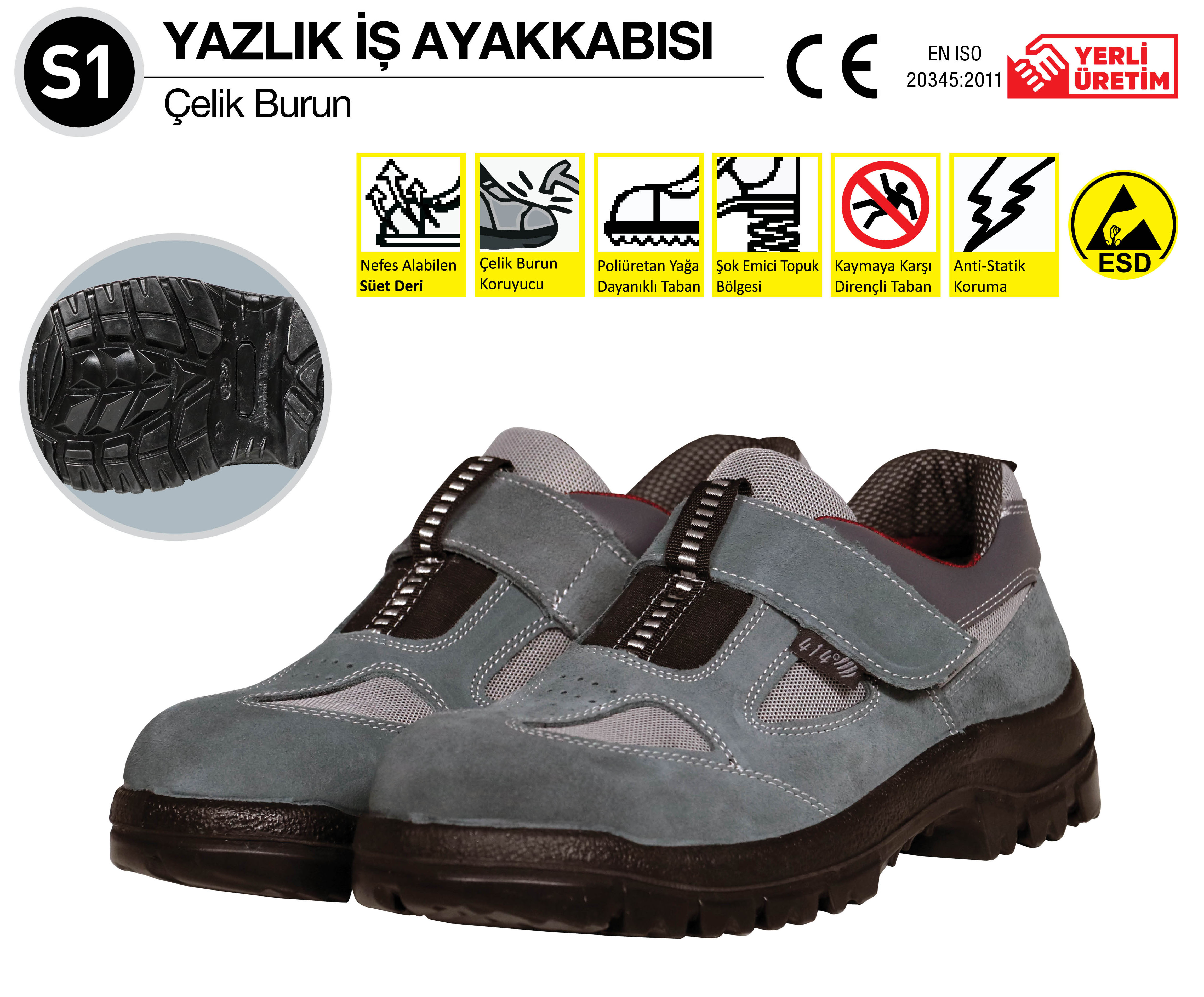 S1 Yazlık İŞ Ayakkabısı NO:42 (Paket: 10 adet)