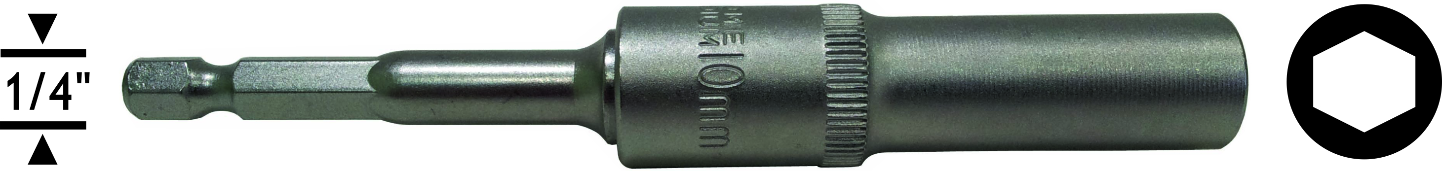 Bıts Somun Adaptörü 1/4"x115x8 mm (Paket: 50 adet)