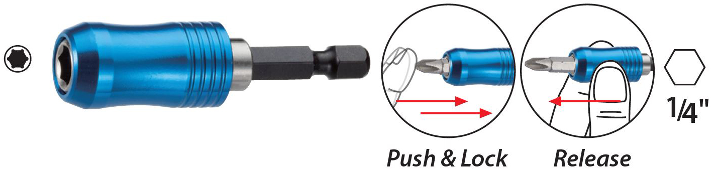 Hızlı Manyetik Hızlı Bits Tutucu 1/4"x60mm