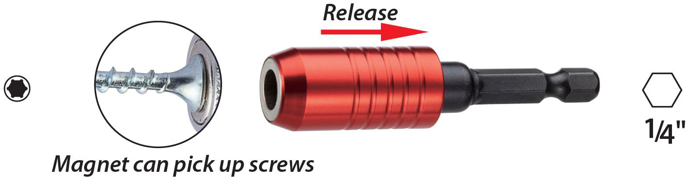 Hızlı VE Güçlü Manyetik Hızlı Bits Tutucu 1/4"x60mm