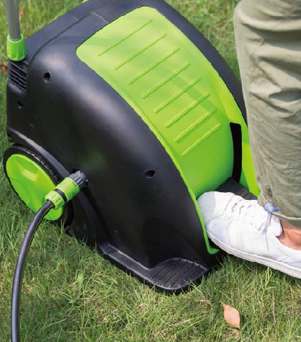 TEKERLEKLİ AYAK BASAMAKLI HORTUM TAMBURU 30mt