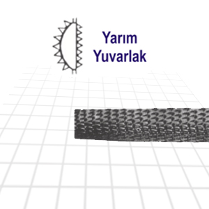Yarım Yuvarlak Eğe - İnce 6" (Paket: 12 adet)